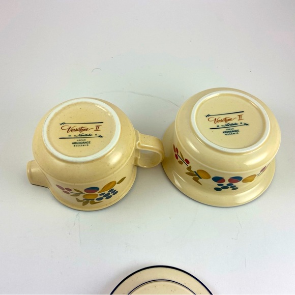 Vintage Noritake Creamer & Sugar Bowl Abundance Versatone II B333W15 Japan - Picture 3 of 12